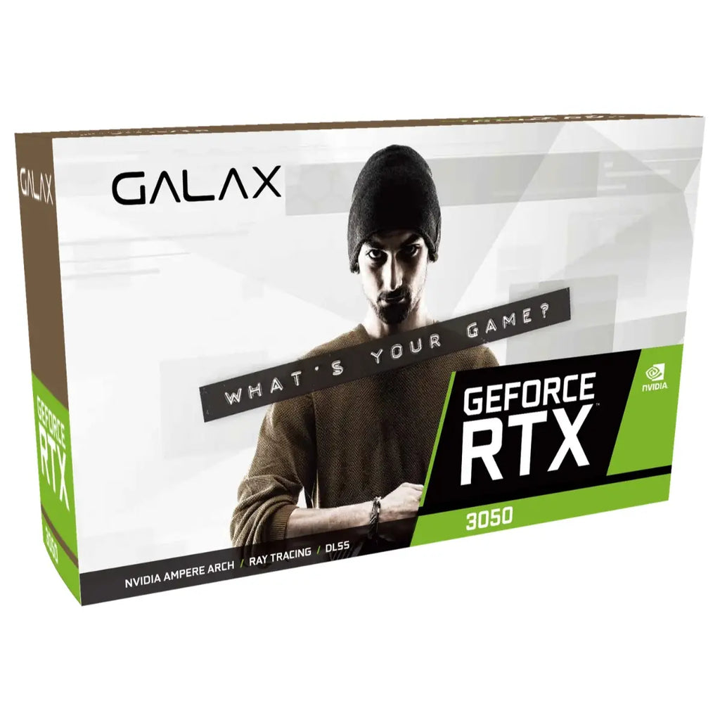 GALAX GeForce RTX 3050 EX 1-Click OC Graphics Card, 6GB GDDR6 96-Bit, 2304 CUDA Cores, Boost Clock 1470MHz Up to 1485MHz
