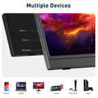 KOORUI E1512A 15.6 Inch FHD Portable Monitor, IPS 1920x1080 60Hz, HDMI 1.4 and 2x USB-C, FreeSync and HDR
