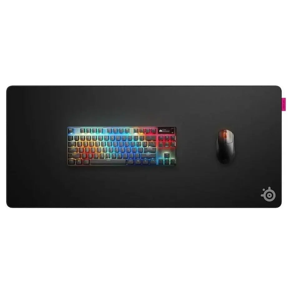 SteelSeries QcK Performance XL Speed Mousepad, 900 x 400mm, 3.5mm Thick Base, Low-Profile Stitched Edges, Black, 63431