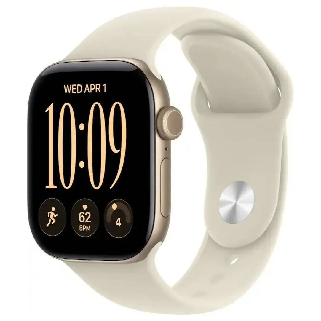 Apple Apple Watch Series 12 (GPS) 42mm, 64GB Storage, Water and Dust Resistant, Sand Sport Band, Dark Bronze Light Gold Black Space Gray
