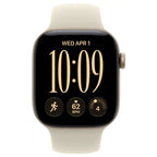 Apple Apple Watch Series 12 (GPS) 42mm, 64GB Storage, Water and Dust Resistant, Sand Sport Band, Dark Bronze Light Gold Black Space Gray