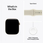 Apple Apple Watch Series 12 (GPS) 42mm, 64GB Storage, Water and Dust Resistant, Sand Sport Band, Dark Bronze Light Gold Black Space Gray