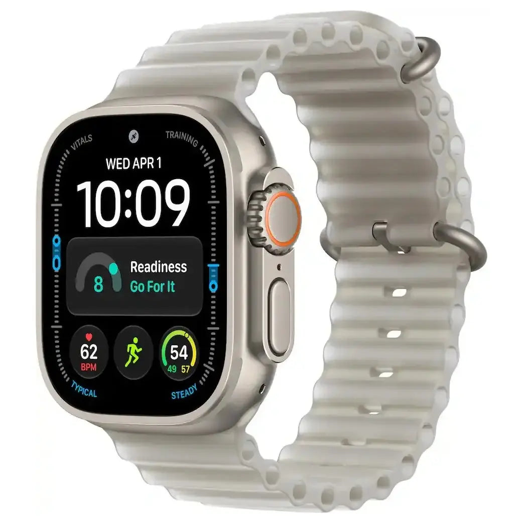 Apple Watch Ultra 4, GPS + Cellular, 49mm Titanium Case, 64GB Storage, Ocean Band, Natural Black