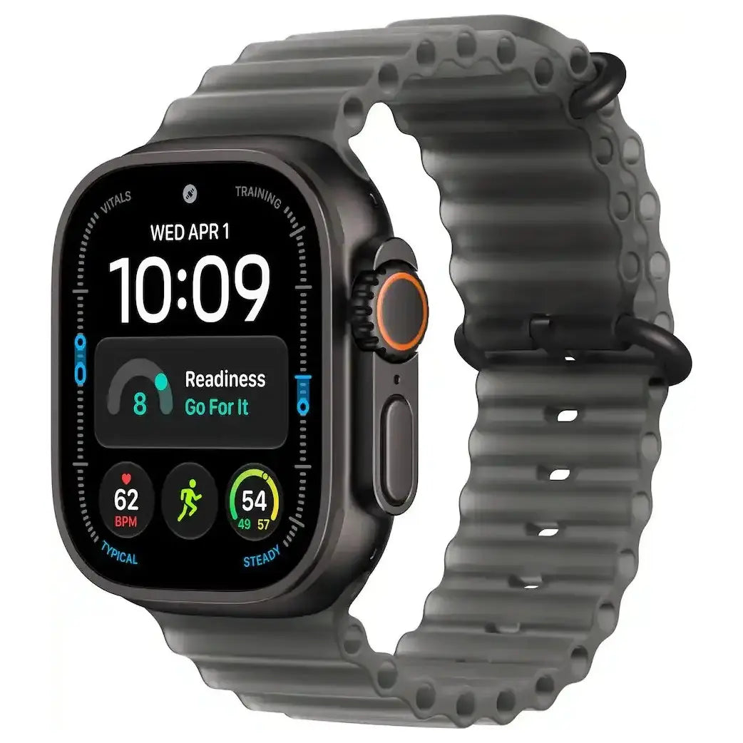 Apple Watch Ultra 4, GPS + Cellular, 49mm Titanium Case, 64GB Storage, Ocean Band, Natural Black