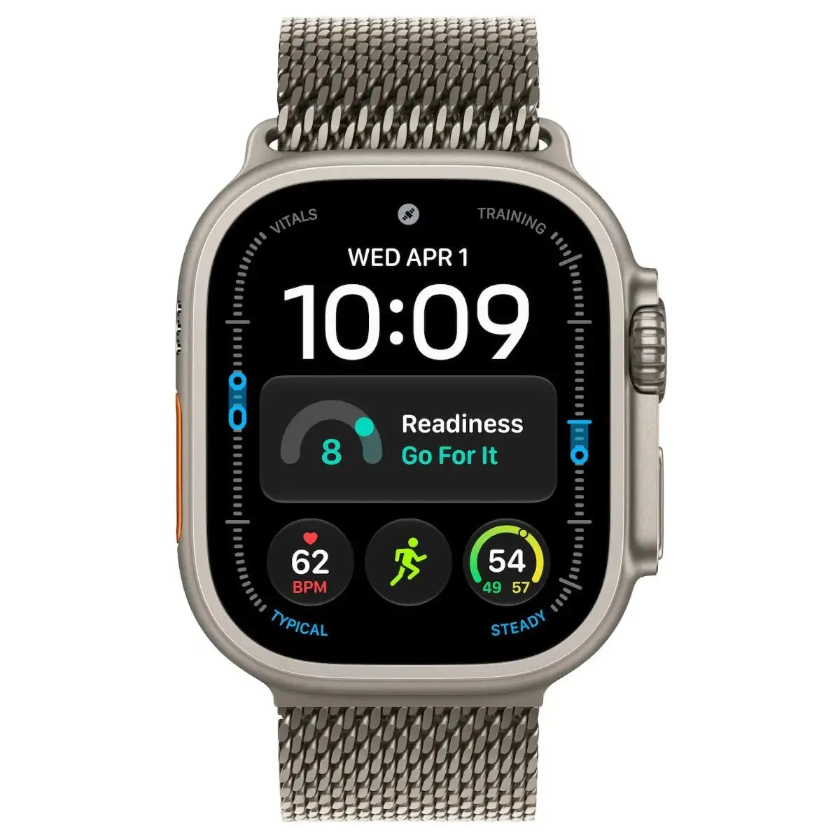 Apple Apple Watch Ultra 4, GPS + Cellular, 49mm, 64GB Storage, Titanium Case with Natural Titanium Milanese Loop - Natural