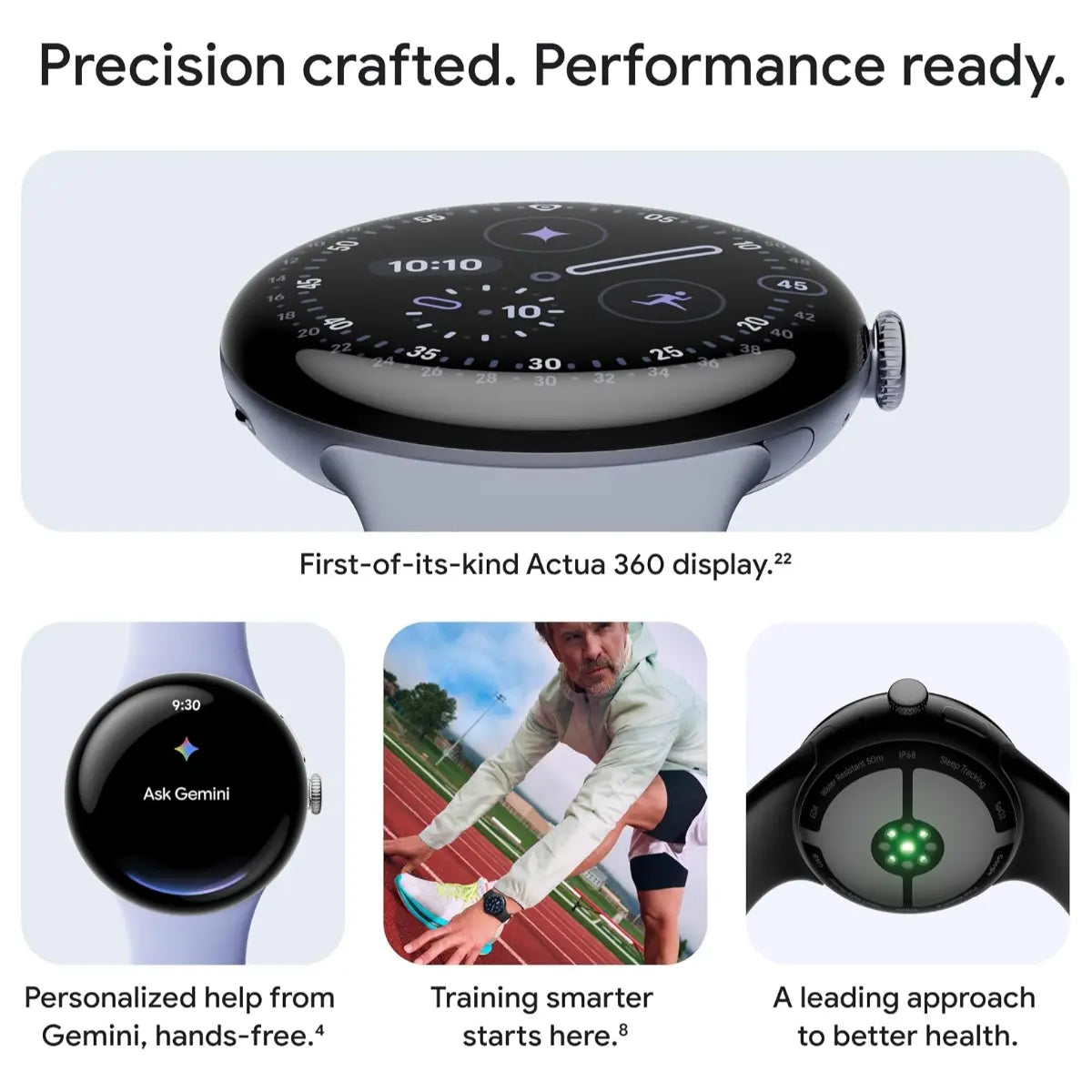 Google Pixel Watch 4 Smartwatch, 41mm Actua 360 Domed Display, 32GB Storage, LTE, Matte Black Case