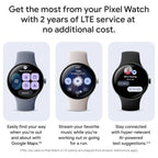 Google Pixel Watch 4 Smartwatch, 41mm Actua 360 Domed Display, 32GB Storage, LTE, Matte Black Case