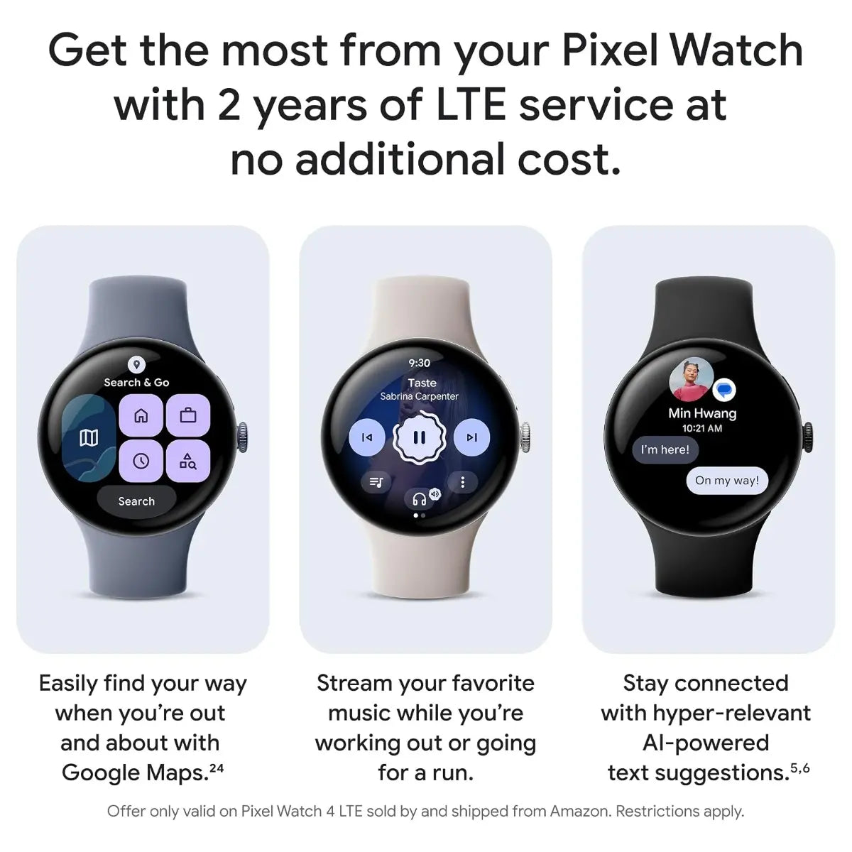 Google Pixel Watch 4 Smartwatch, 41mm Actua 360 Domed Display, 32GB Storage, LTE, Matte Black Case