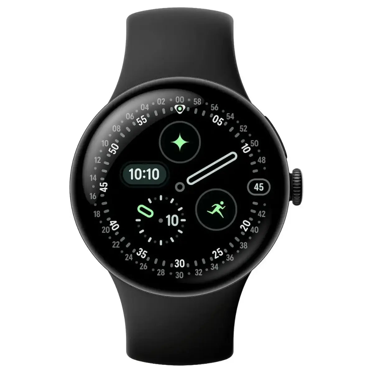 Google Pixel Watch 4 Smartwatch, 41mm Actua 360 Domed Display, 32GB Storage, LTE, Matte Black Case
