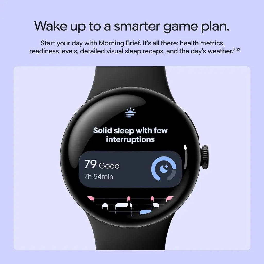Google Pixel Watch 5, 41mm Domed Actua 360 Display, Comprehensive Health and Fitness Tracking, Up to 40 Hours Battery Life, Wi-Fi, Fog