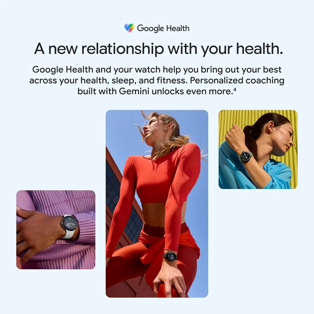 Google Pixel Watch 5, 41mm Domed Actua 360 Display, Comprehensive Health and Fitness Tracking, Up to 40 Hours Battery Life, Wi-Fi, Fog