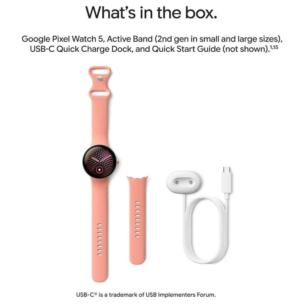 Google Pixel Watch 5, 41mm Domed Actua 360 Display, Comprehensive Health and Fitness Tracking, Up to 40 Hours Battery Life, Wi-Fi, Fog