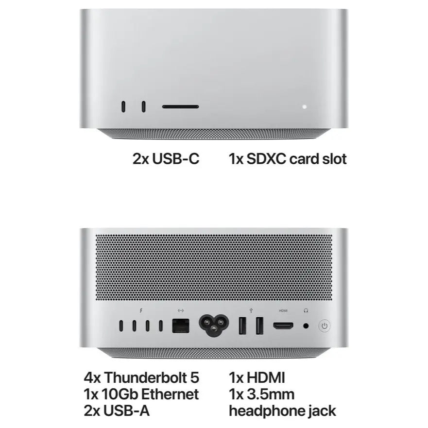 Apple Mac Studio M5 Max, 18-Core CPU, 36GB Unified RAM 512GB SSD, 32-Core GPU 16-Core Neural Engine, Wi-Fi 7 Bluetooth 6, macOS, MHL64