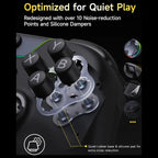 EasySMX X05Pro Wireless PC Gaming Controller with Smart Charging Dock, Hall Effect Joysticks, 1000Hz Polling, Dual-Stage Linear Triggers, PC Android iOS Switch Compatible, Black