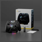 EasySMX X05Pro Wireless PC Gaming Controller with Smart Charging Dock, Hall Effect Joysticks, 1000Hz Polling, Dual-Stage Linear Triggers, PC Android iOS Switch Compatible, Black