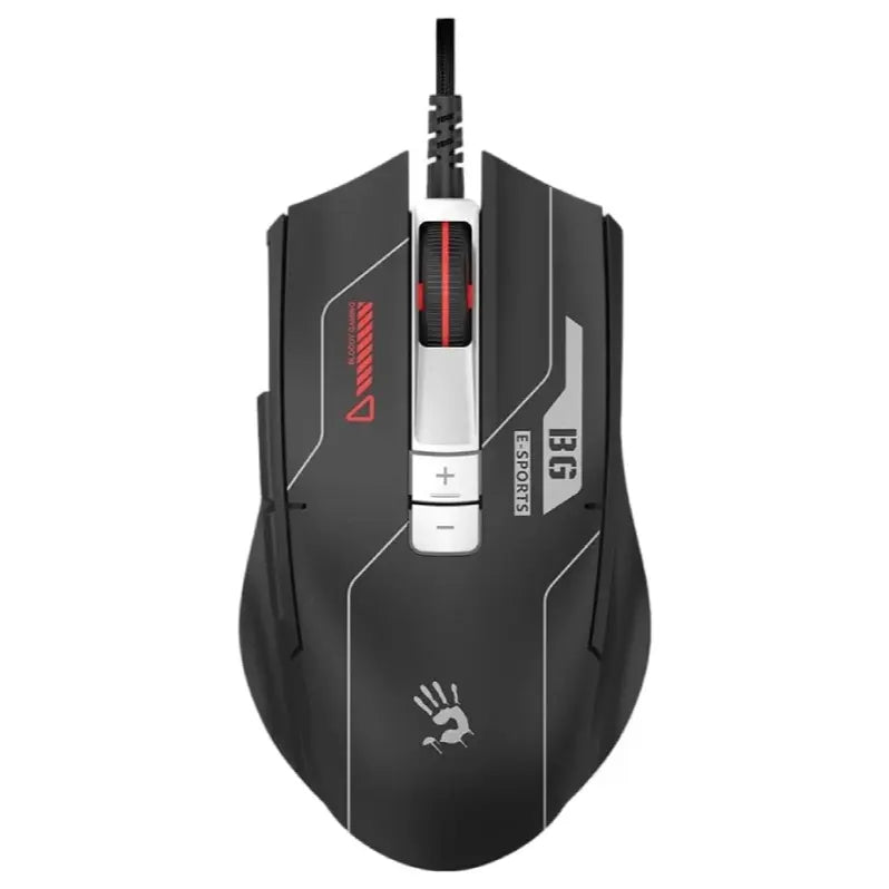 Bloody ES8 Esports Gaming Mouse, 6000 CPI, 7 Programmable Buttons, 1000 Hz Report Rate, 1 ms Key Response, Sports Black