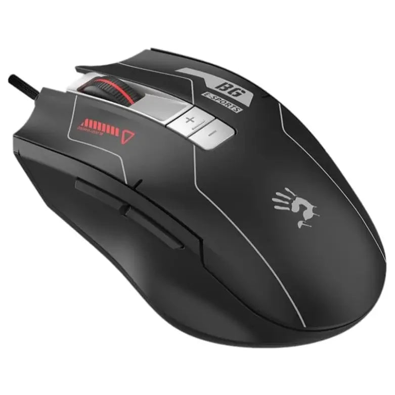 Bloody ES8 Esports Gaming Mouse, 6000 CPI, 7 Programmable Buttons, 1000 Hz Report Rate, 1 ms Key Response, Sports Black