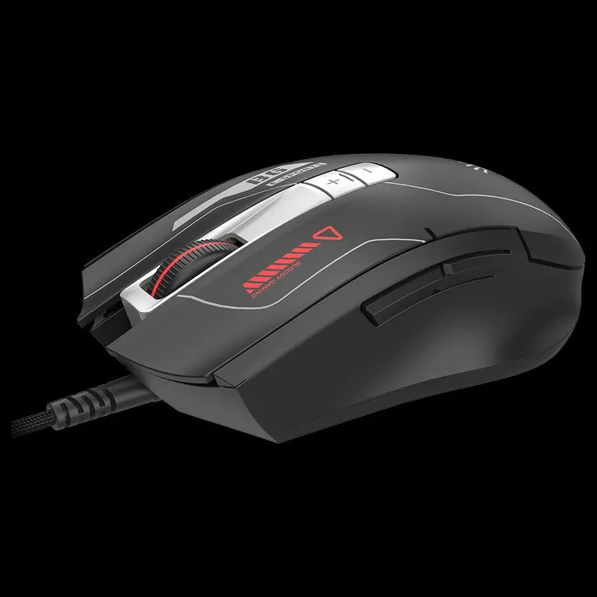 Bloody ES8 Esports Gaming Mouse, 6000 CPI, 7 Programmable Buttons, 1000 Hz Report Rate, 1 ms Key Response, Sports Black