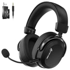 ATTACK SHARK L30 PRO Wireless Gaming Headset, 7.1 Surround Sound, 50mm Drivers, 20ms Low Latency, Tri-Mode 2.4GHz Bluetooth and 3.5mm AUX, Black