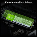 Acer FA100 M.2 2280 SSD, 512GB, PCIe Gen3 x4 NVMe, Up to 3300MB/s Read Speed, HMB and SLC Cache, BL.9BWWA.119