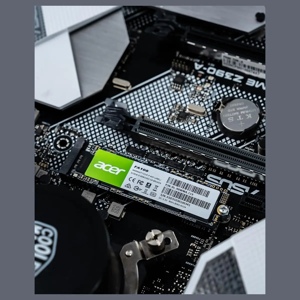 Acer FA100 M.2 2280 SSD, 512GB, PCIe Gen3 x4 NVMe, Up to 3300MB/s Read Speed, HMB and SLC Cache, BL.9BWWA.119