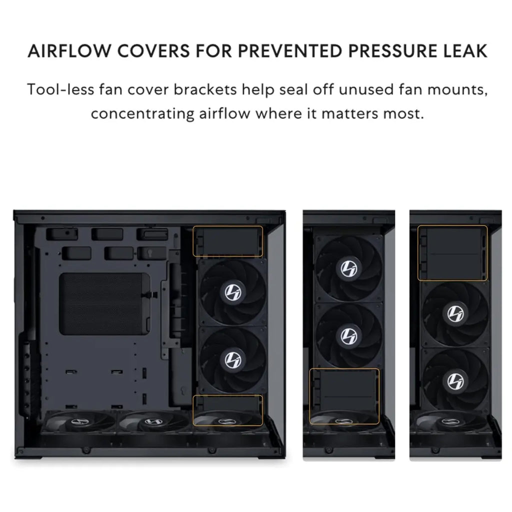 Lian Li O11D Mini V2 Compact ATX Mid-Tower PC Case, Pillar-Less Tempered Glass, Adjustable I-O, GPU Anti-Sag Brackets, Black