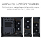 Lian Li O11D Mini V2 Compact ATX Mid-Tower PC Case, Pillar-Less Tempered Glass, Adjustable I-O, GPU Anti-Sag Brackets, Black