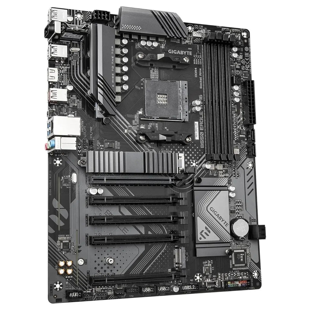 GIGABYTE B550 Eagle WIFI6 ATX Motherboard, AMD AM4, DDR4, 10+3 Power Phase, 2x M.2, PCIe 4.0, USB-C, WiFi 6, 1GbE LAN