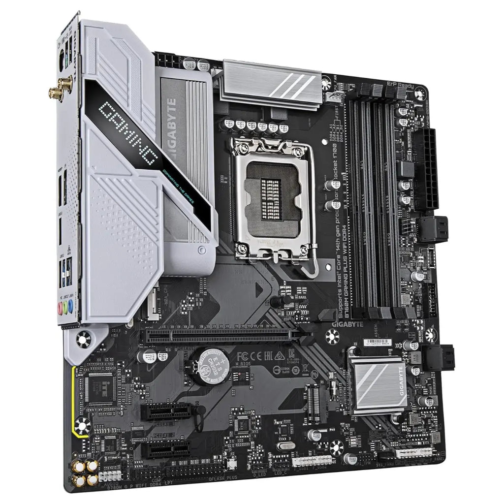 GIGABYTE B760M Gaming Plus WiFi DDR4 Motherboard, LGA 1700, Intel B760, M-ATX, 2x M.2 PCIe 4.0, Front USB 3.2 Gen 1 Type-C, 6GbE LAN, Q-Flash Plus, EZ-Latch