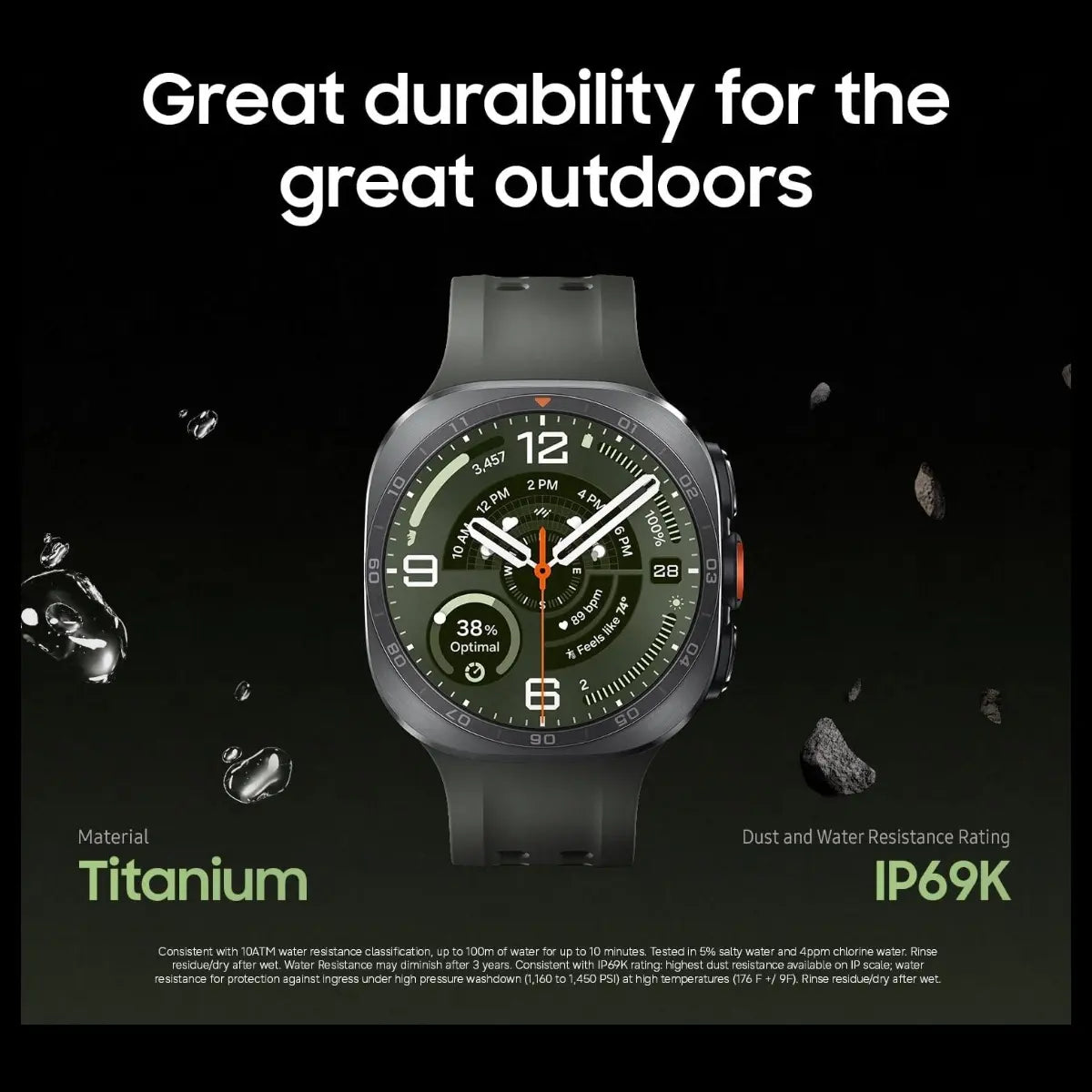 Samsung Galaxy Watch Ultra2 47mm Smartwatch, Rugged Design, AI Assistant, Advanced Sleep and Running Coach, Dive-Rated, Heart Rate Tracking, Titanium Gray