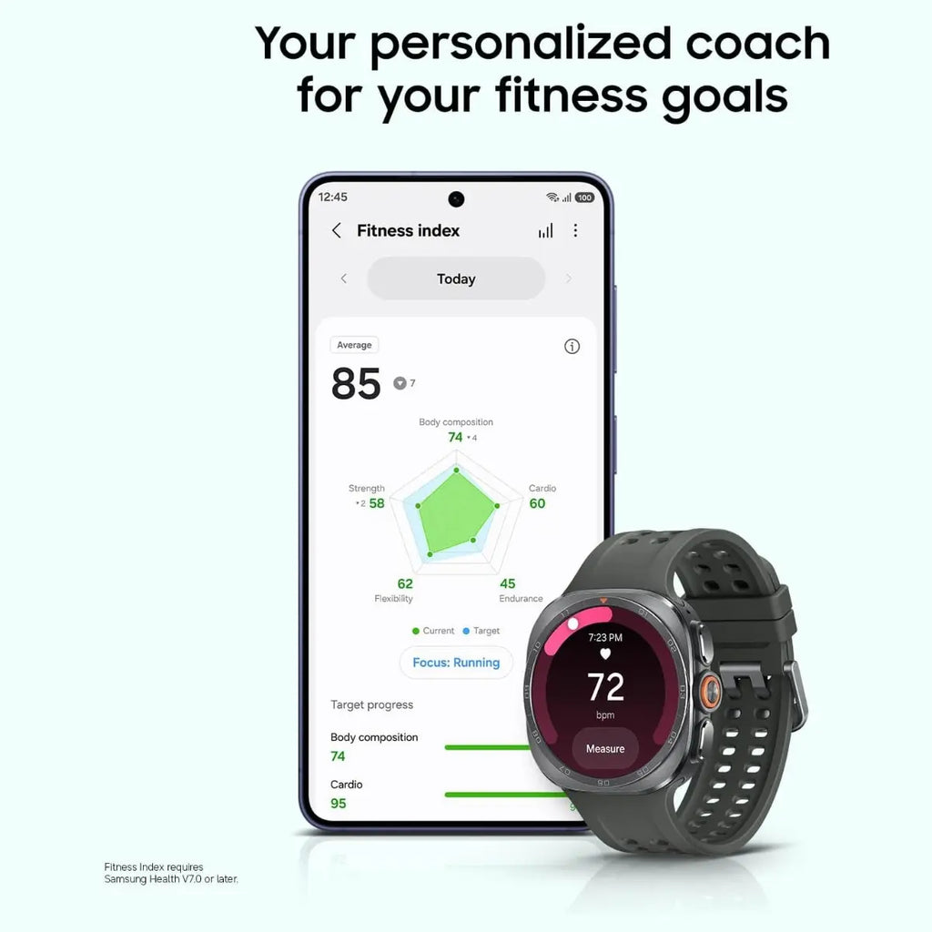 Samsung Galaxy Watch Ultra2 47mm Smartwatch, Rugged Design, AI Assistant, Advanced Sleep and Running Coach, Dive-Rated, Heart Rate Tracking, Titanium Gray