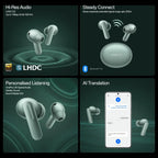 OnePlus Buds 4 TWS Earbuds, up to 55dB Real-Time ANC and Adaptive Mode, Dual Drivers and DACs, 3D Audio, up to 45hrs Playback, Dual-Device Connectivity, 47ms Low Latency, Storm Gray E513A