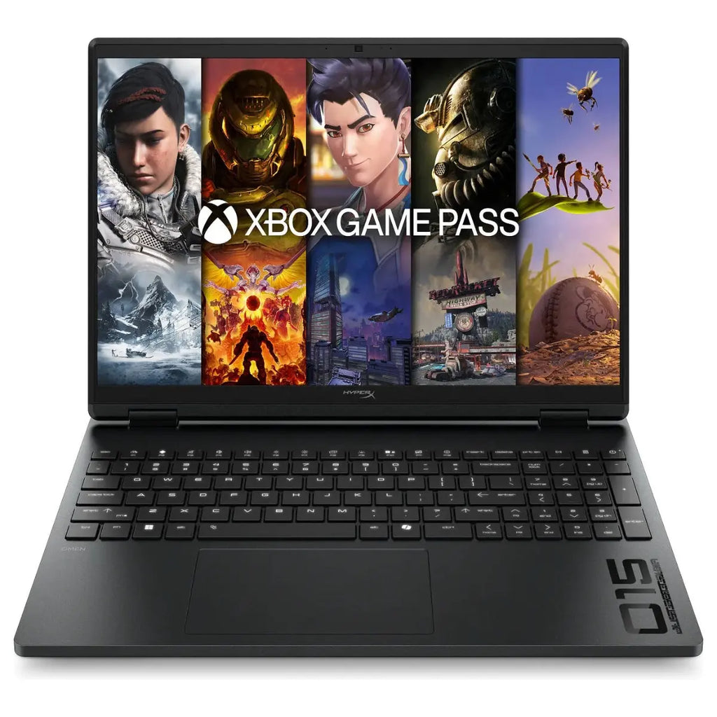 HP HyperX OMEN 15-GA0070WM Laptop, 15.3" WUXGA IPS 165Hz, Intel Core Ultra 7 255H, 16GB DDR5 RAM, 1TB PCIe Gen4 NVMe SSD, GeForce RTX 5060 8GB, Windows 11 Home, Iridescent Black