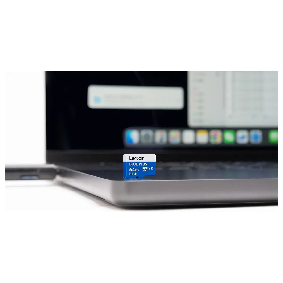 Lexar Blue Plus 64GB MicroSDXC Memory Card, UHS-I Up to 100MB/s Read, C10 A1 U1 V10, with SD Adapter