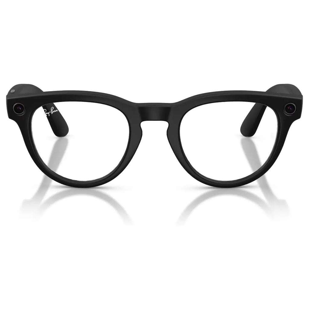 RayBan Meta Headliner Gen 2 Smart Glasses with Meta AI, Low Bridge Fit, 12MP Ultra-Wide Camera, 3K Ultra HD Video, 32GB Flash Storage, Open-Ear Audio, 50 Size, Matte Black