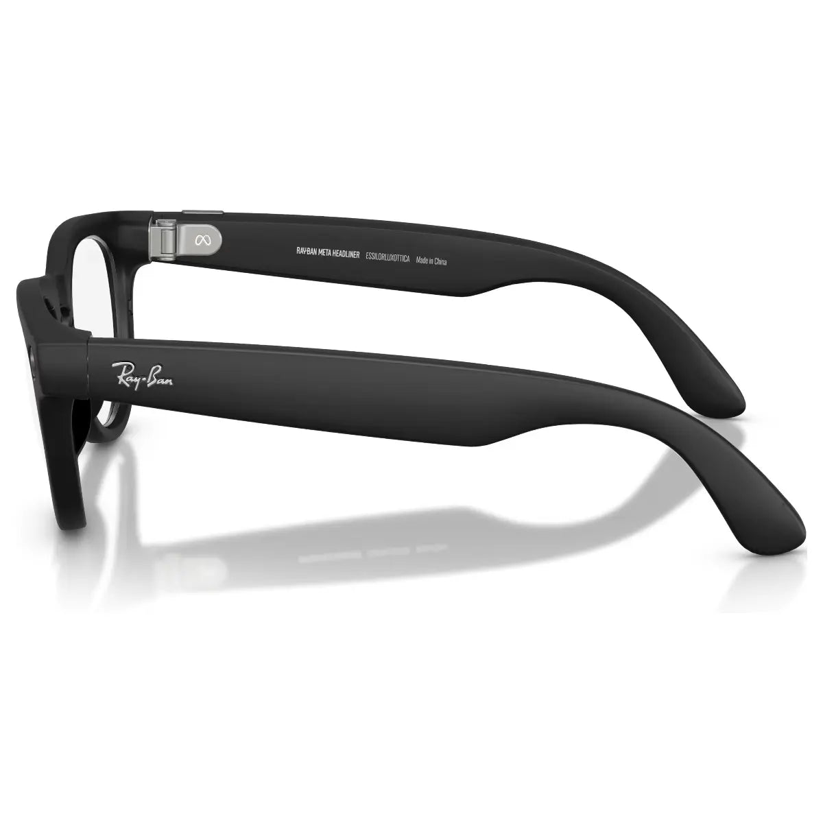 RayBan Meta Headliner Gen 2 Smart Glasses with Meta AI, Low Bridge Fit, 12MP Ultra-Wide Camera, 3K Ultra HD Video, 32GB Flash Storage, Open-Ear Audio, 50 Size, Matte Black