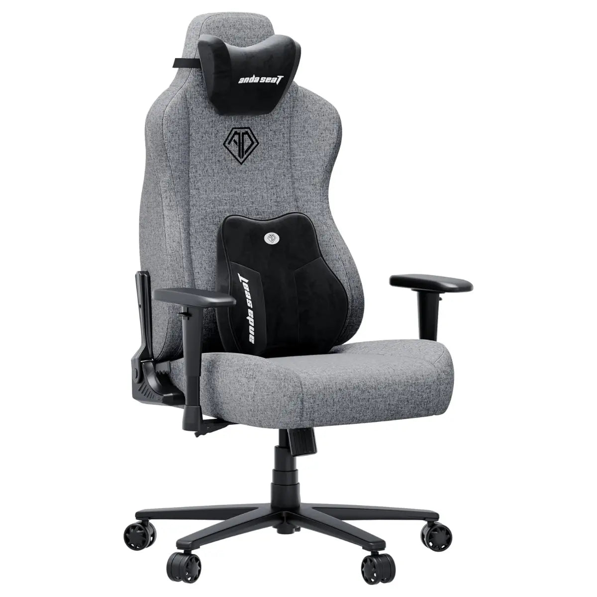 Anda Seat Novis Ultra Gaming Chair, Extra Large, Linen Fabric, 90-155 Degree Recline With 15 Degree Rocking, Grey, AD23-XL-01-G-F-G02