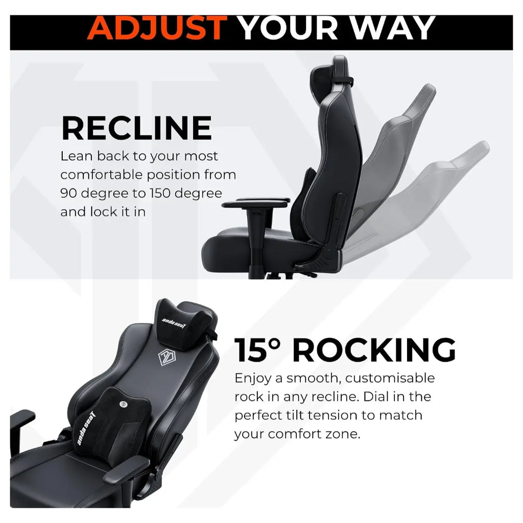 Anda Seat Novis Ultra Gaming Chair, Extra Large, Linen Fabric, 90-155 Degree Recline With 15 Degree Rocking, Grey, AD23-XL-01-G-F-G02