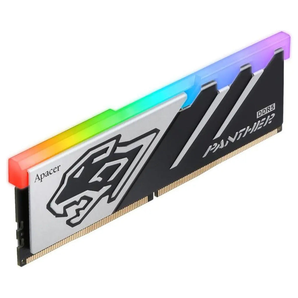 Apacer Panther DDR5 RGB 32GB (2x16GB) DDR5 5600 Desktop Memory Module, CL40, Intel XMP 3.0 and AMD EXPO Certified, Black and Gray, AH5U32G56C5229BAA-2