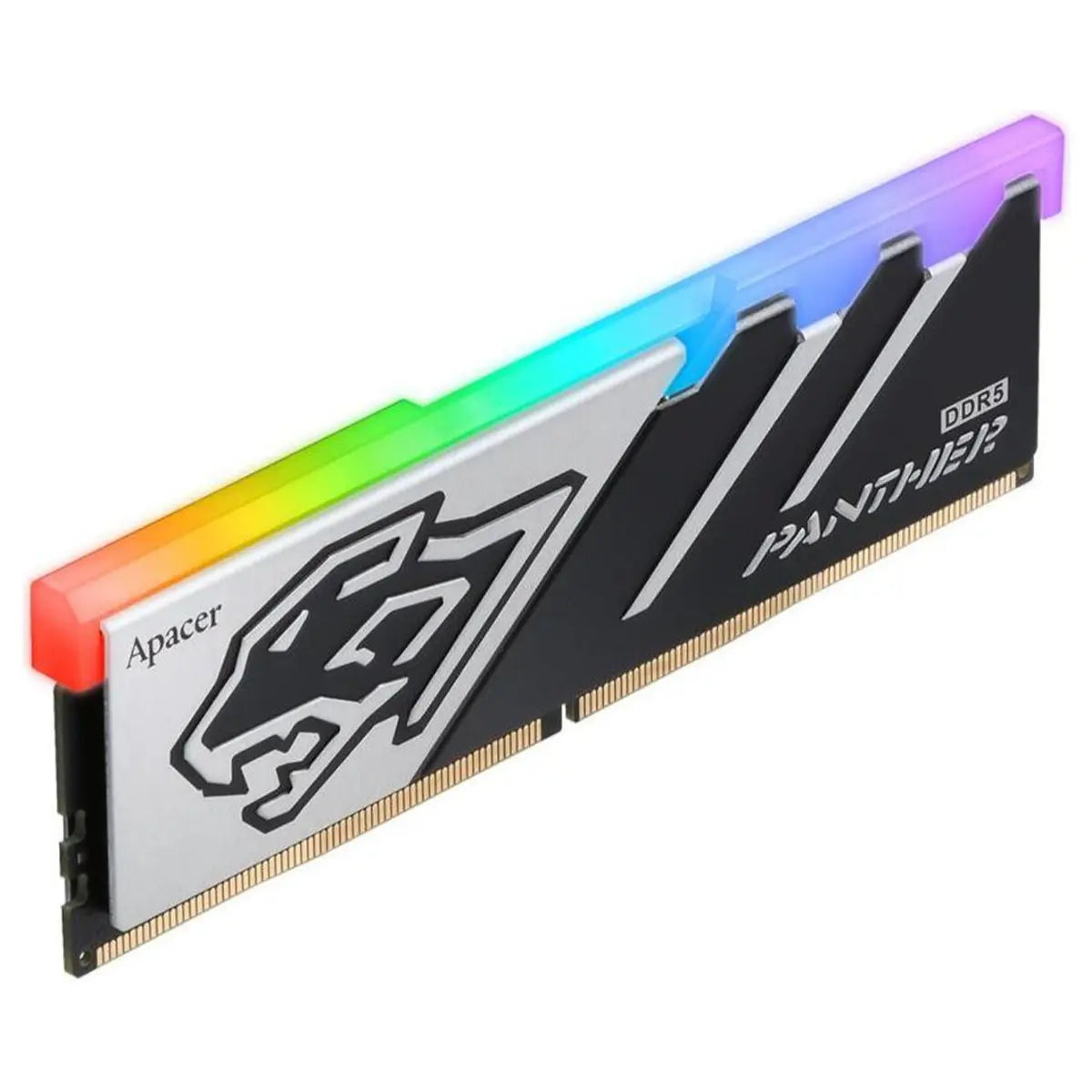 Apacer Panther DDR5 RGB 32GB (2x16GB) DDR5 5600 Desktop Memory Module, CL40, Intel XMP 3.0 and AMD EXPO Certified, Black and Gray, AH5U32G56C5229BAA-2