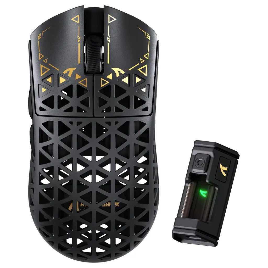 ATTACK SHARK R5 ULTRA Carbon Fiber Wireless Gaming Mouse, PixArt PAW3950MAX Sensor, Up to 42000 DPI, 8000Hz Wireless Polling Rate, BT and 2.4G Wireless and Wired, Black