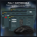 ATTACK SHARK R5 ULTRA Carbon Fiber Wireless Gaming Mouse, PixArt PAW3950MAX Sensor, Up to 42000 DPI, 8000Hz Wireless Polling Rate, BT and 2.4G Wireless and Wired, Black