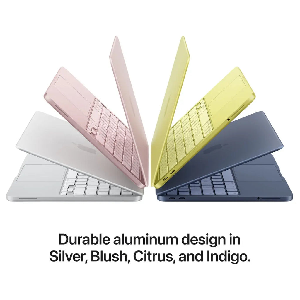 Apple MacBook Neo, Apple A18 Pro 6-Core Chip, 8GB Unified RAM 256GB SSD, 13" 2408 x 1506 Liquid Retina Display, 5-Core GPU 16-Core Neural Engine, macOS with Apple Intelligence, Citrus MHFD4PA/A