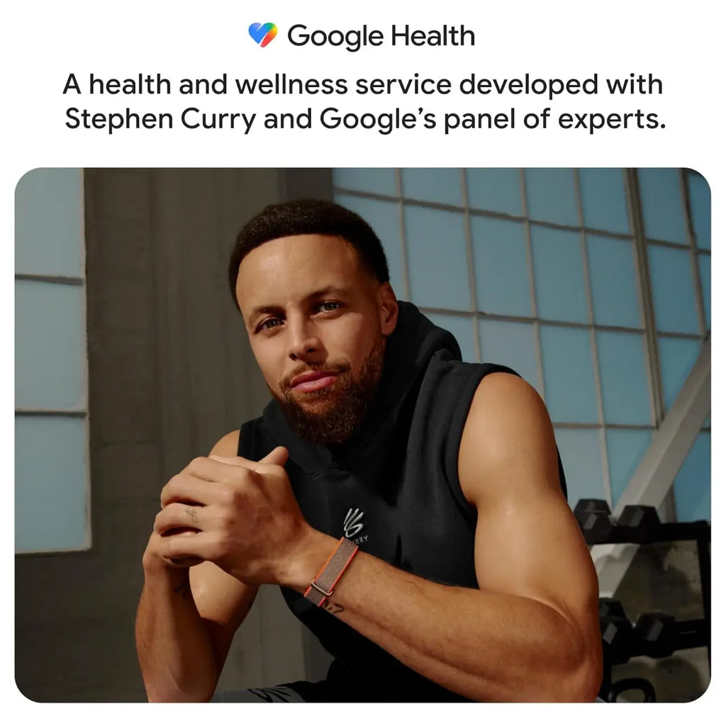 Google Fitbit Air Special Edition Stephen Curry Screenless Tracker, Fitness Heart Rate and Sleep Tracking, Personalized AI-Powered Coaching, Up to 7 Days Battery Life, Works with iOS and Android, Rye