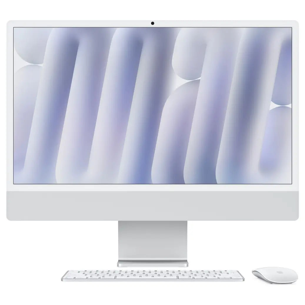 Apple 24" iMac With M4 Chip All-in-One Desktop, M4 10-Core CPU, 16GB Unified RAM, 512GB SSD, 24" 4480 x 2520 Retina Display, Blue, Silver MWUV3 MWV33