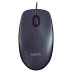 Logitech M90 Wired USB Mouse, 1000 DPI Optical Tracking, 3 Buttons, Ambidextrous