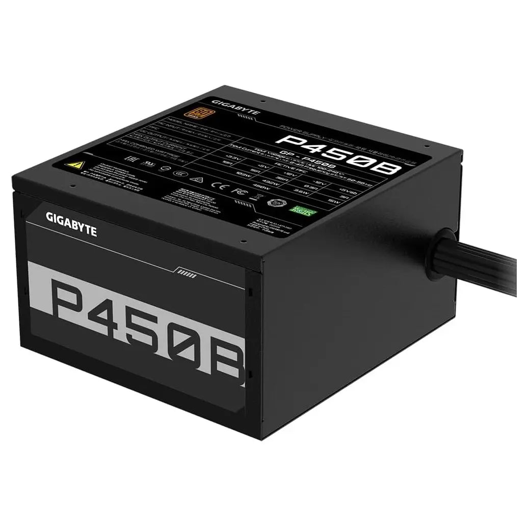 GIGABYTE P450B ATX Power Supply, 450W, 80 Plus Bronze, 120mm Hydraulic Bearing Fan, Single +12V Rail