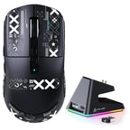 ATTACK SHARK X6 Tri-Mode Gaming Mouse With Charging Dock, 26000 DPI, PixArt PAW3395 Sensor, 49g Superlight, 200 Hours Battery, Ergonomic Design, Black