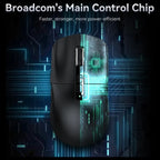 ATTACK SHARK X6 Tri-Mode Gaming Mouse With Charging Dock, 26000 DPI, PixArt PAW3395 Sensor, 49g Superlight, 200 Hours Battery, Ergonomic Design, Black