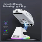 ATTACK SHARK X6 Tri-Mode Gaming Mouse With Charging Dock, 26000 DPI, PixArt PAW3395 Sensor, 49g Superlight, 200 Hours Battery, Ergonomic Design, Black